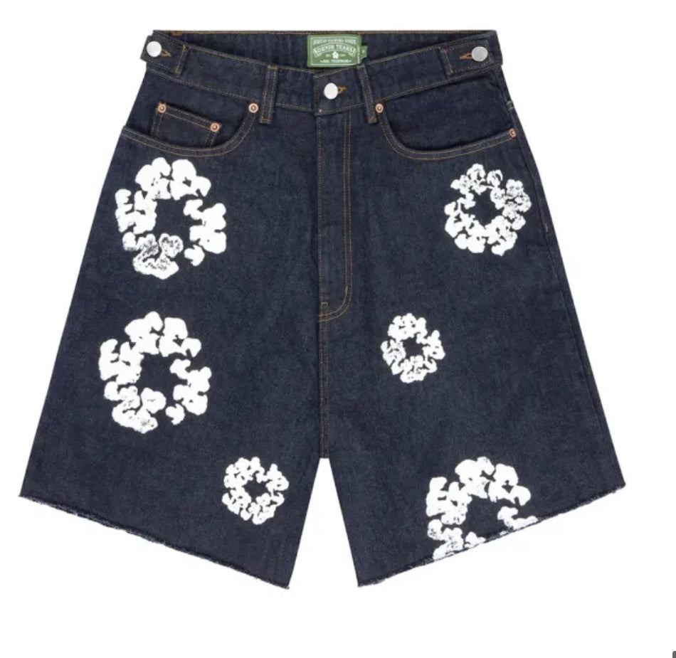 Denim Tears The Cotton Wreath Selvedge Jean Shorts