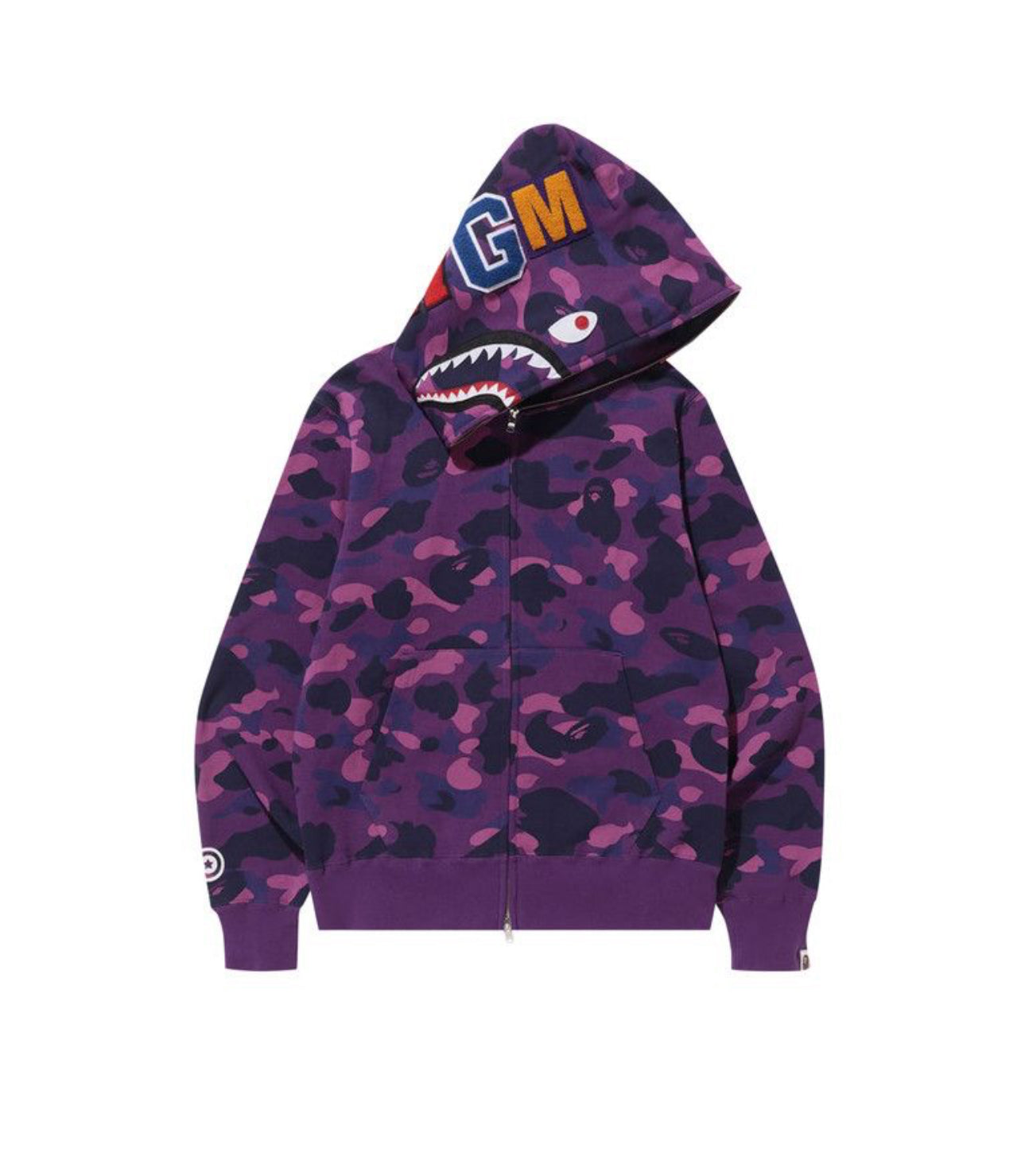 Bape Color Camo Shark Full Zip Hoodie