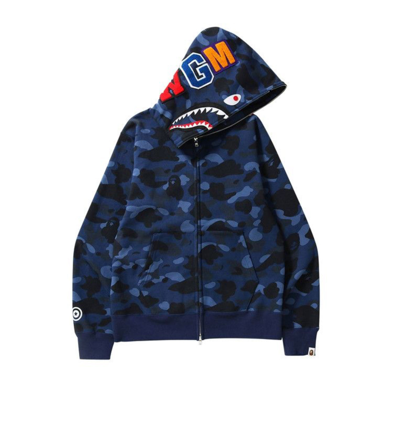 Bape Color Camo Shark Full Zip Hoodie