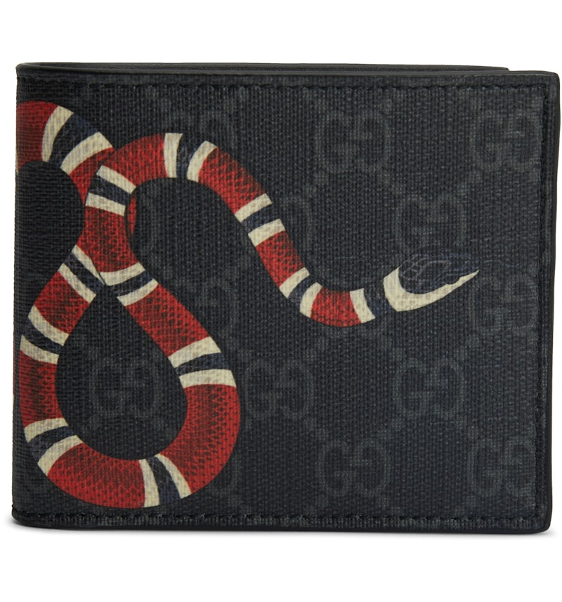 Gucci Kingsnake Wallet GG Supreme Black