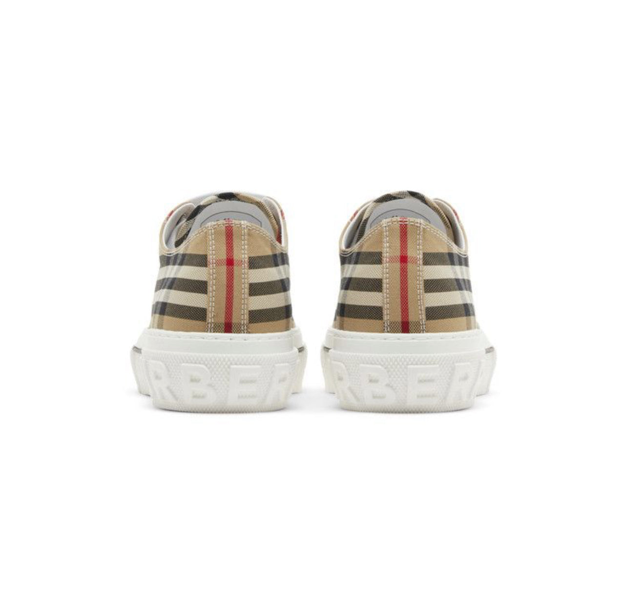 Burberry Check Cotton Sneakers Archive Beige