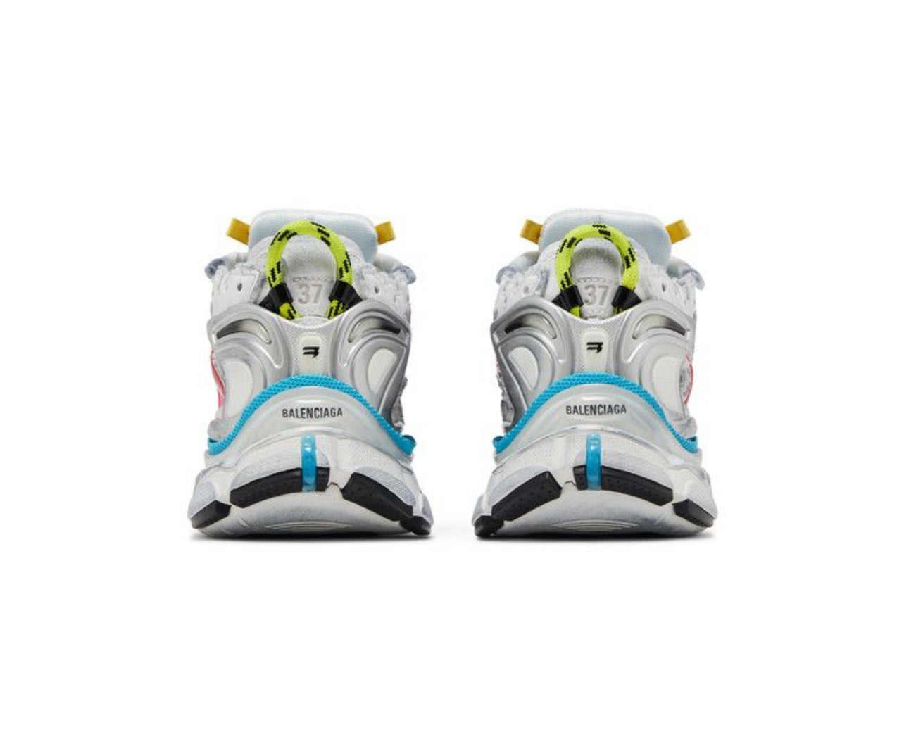 Balenciaga Runner Sneakers Worn Out White Multi