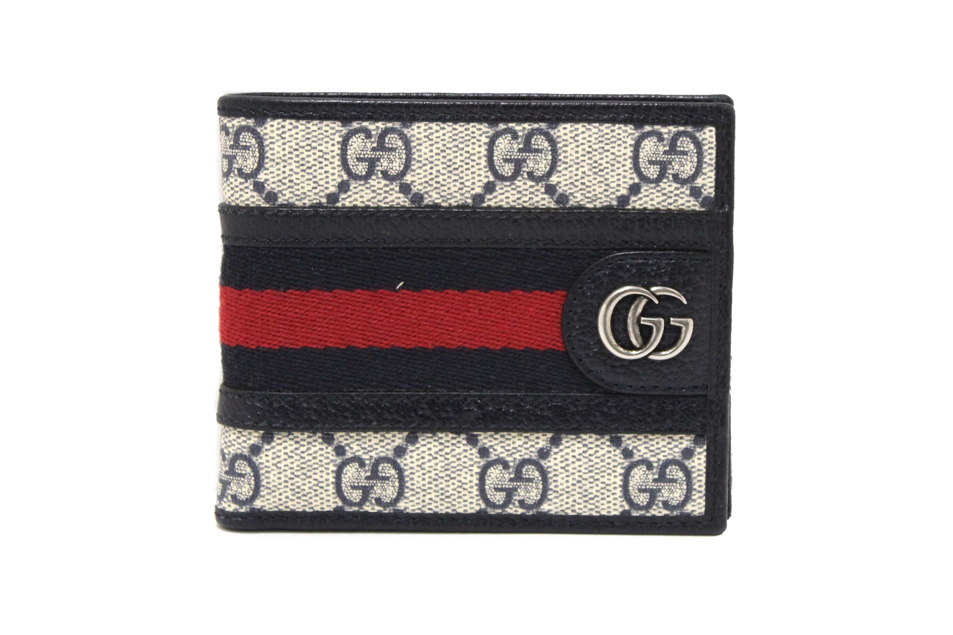 Gucci GG Supreme Monogram Web Mens Ophidia Bi-Fold