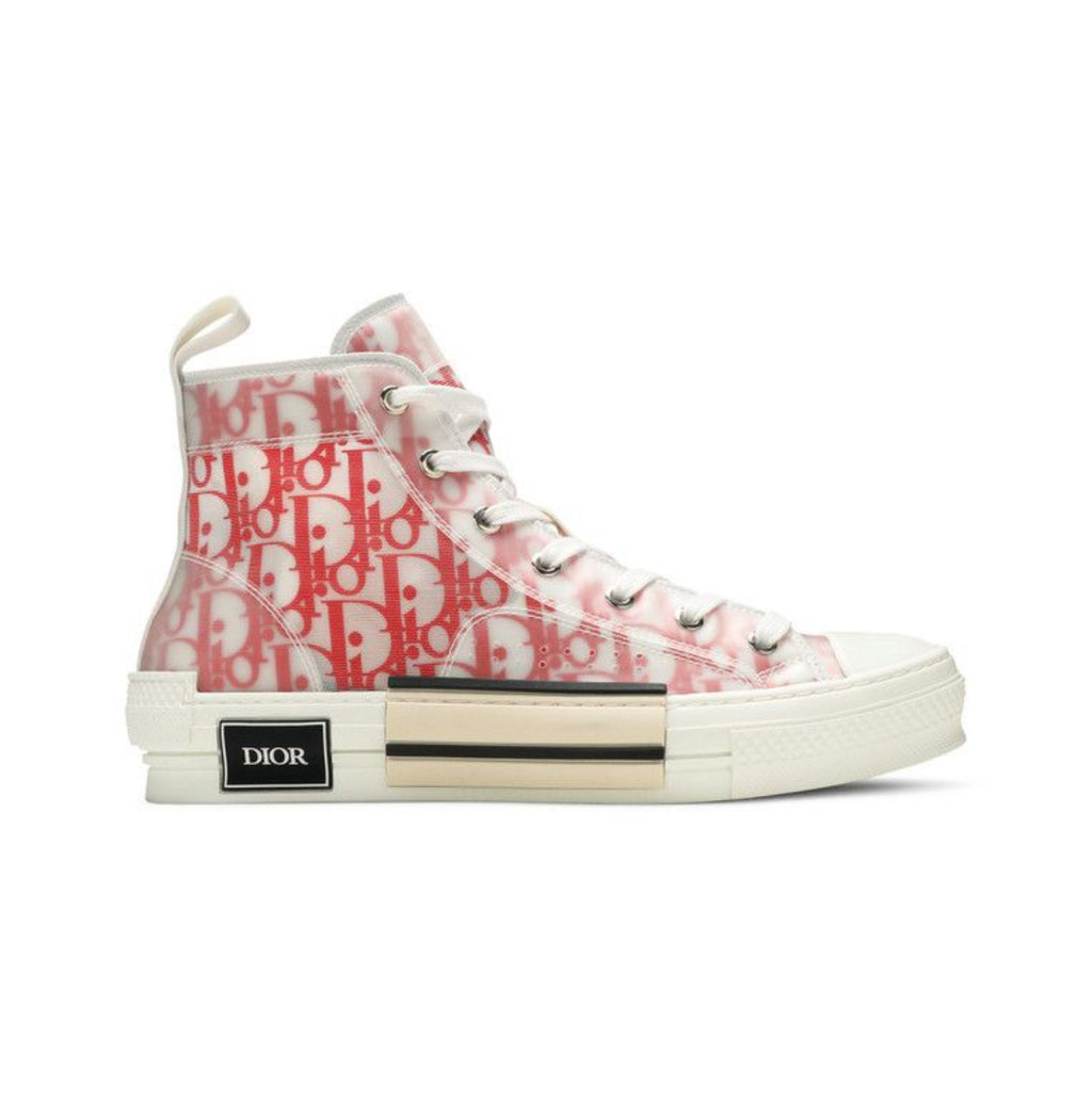 Dior B23 High Dior Logo Oblique White Red
