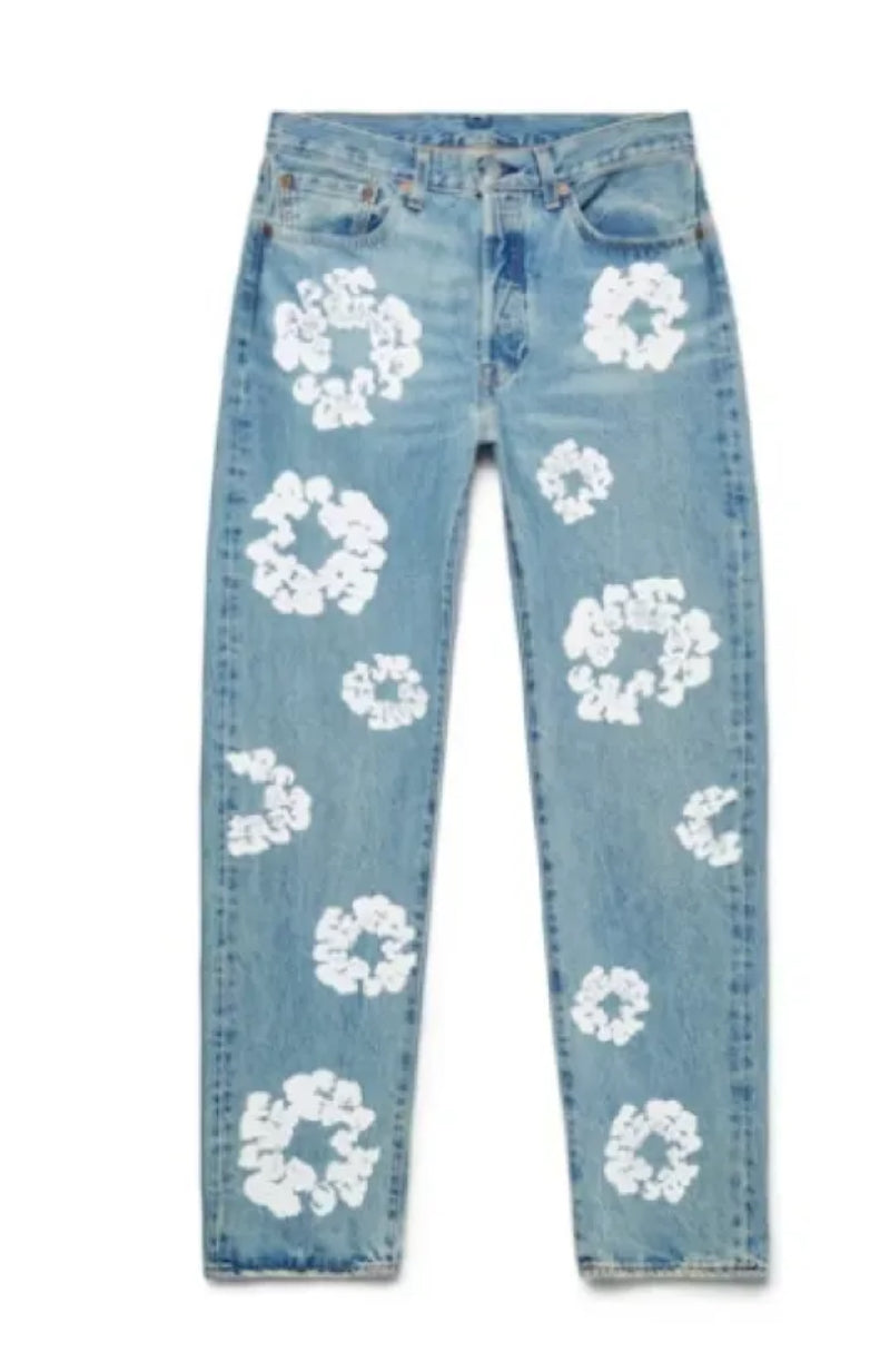 Denim Tears The Cotton Wreath Light Wash Jeans