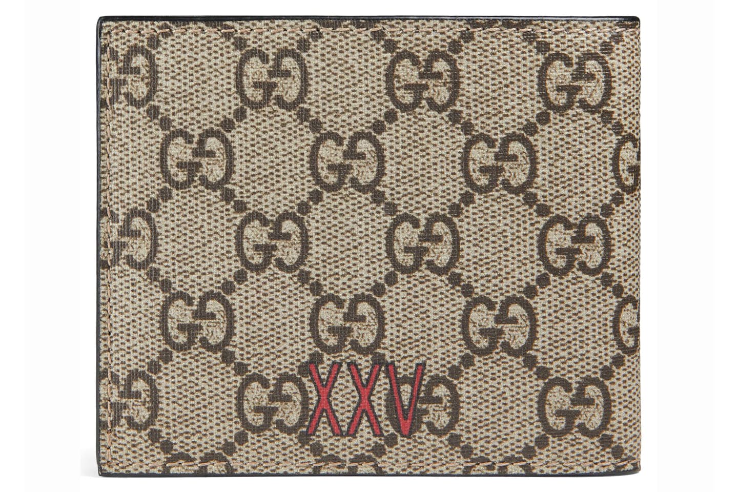 Gucci Bifold Wallet GG Supreme Wolf Beige