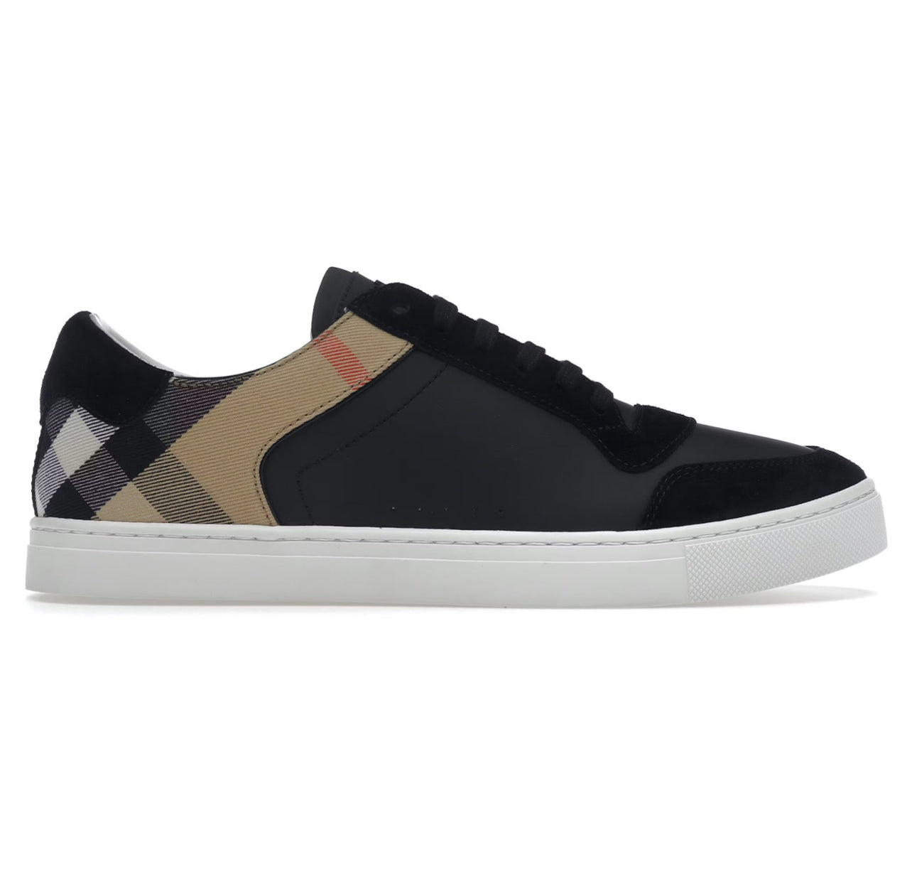 Burberry Leather, Suede and Check Sneakers