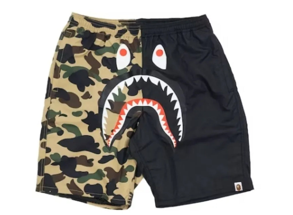 Bape Color Camo Shark Beach Shorts