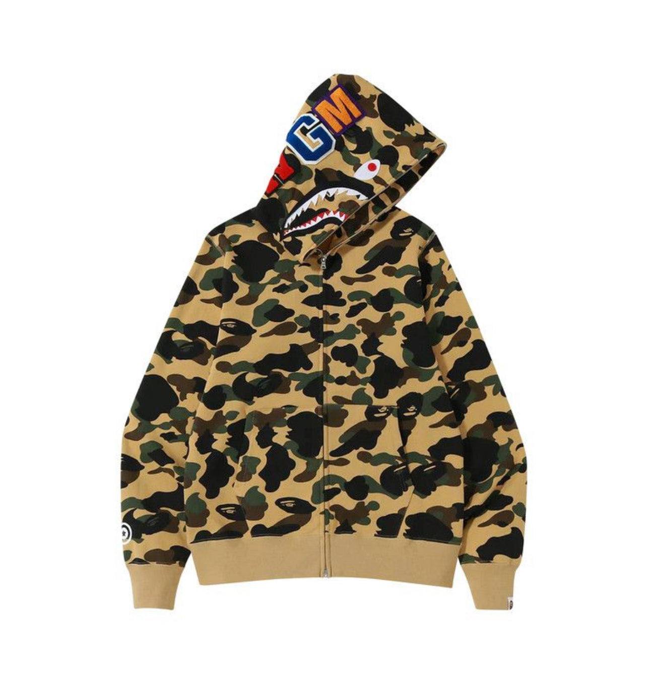 Bape Color Camo Shark Full Zip Hoodie