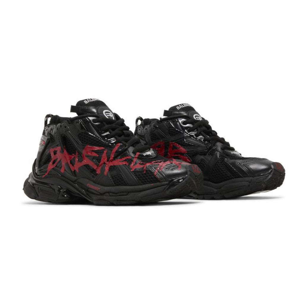 Balenciaga Runner Sneakers Black Red