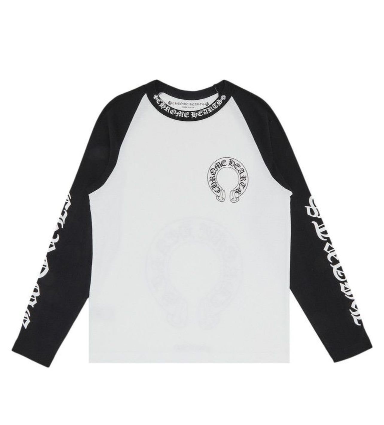 Chrome Heart Horseshoe Neck Black White