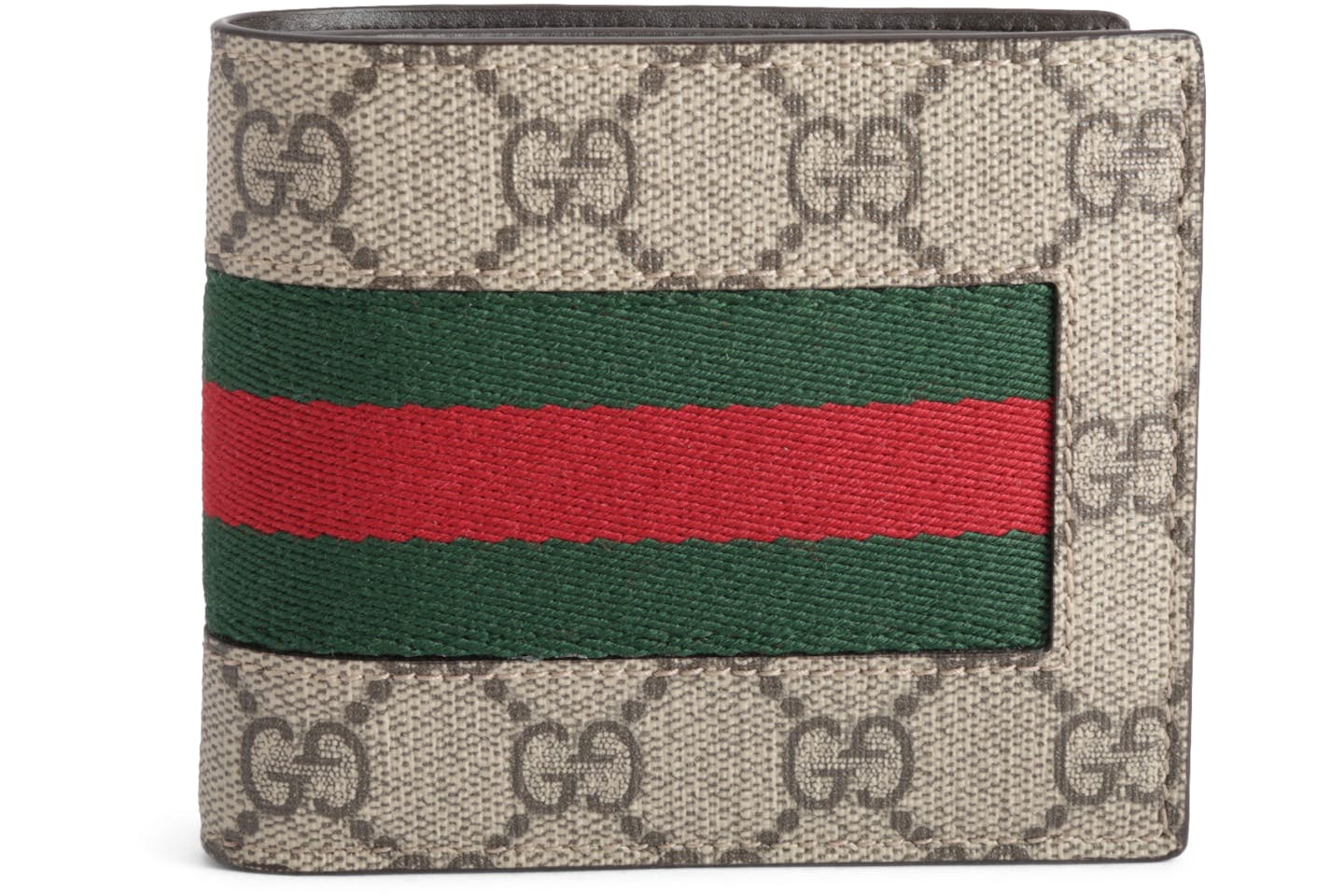 Gucci Bifold Wallet GG Supreme Web Brown