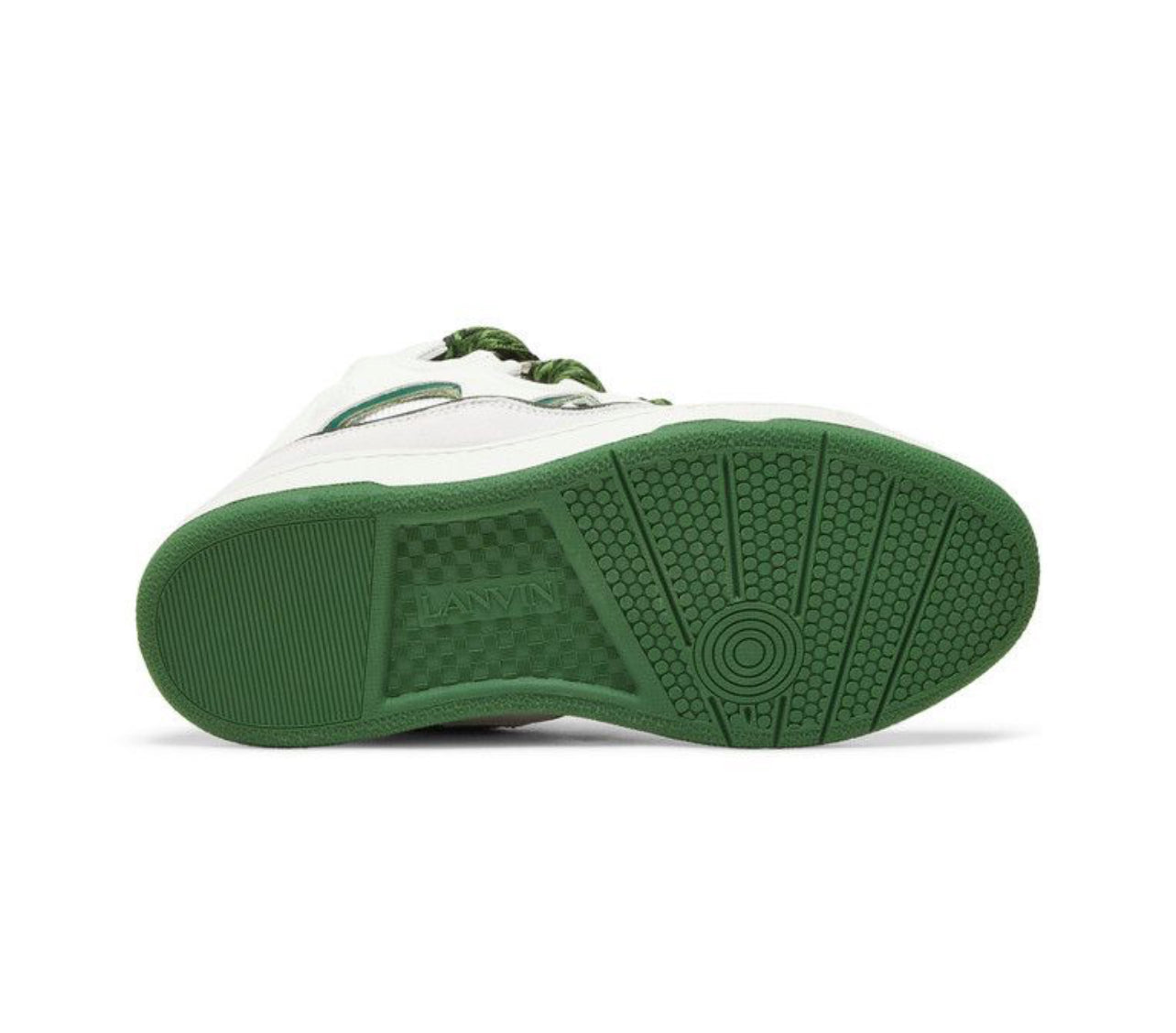 Lanvin Curb Sneakers White Green