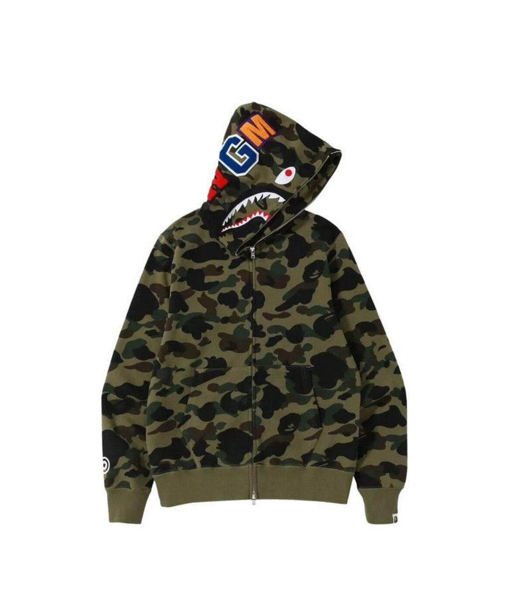 Bape Color Camo Shark Full Zip Hoodie