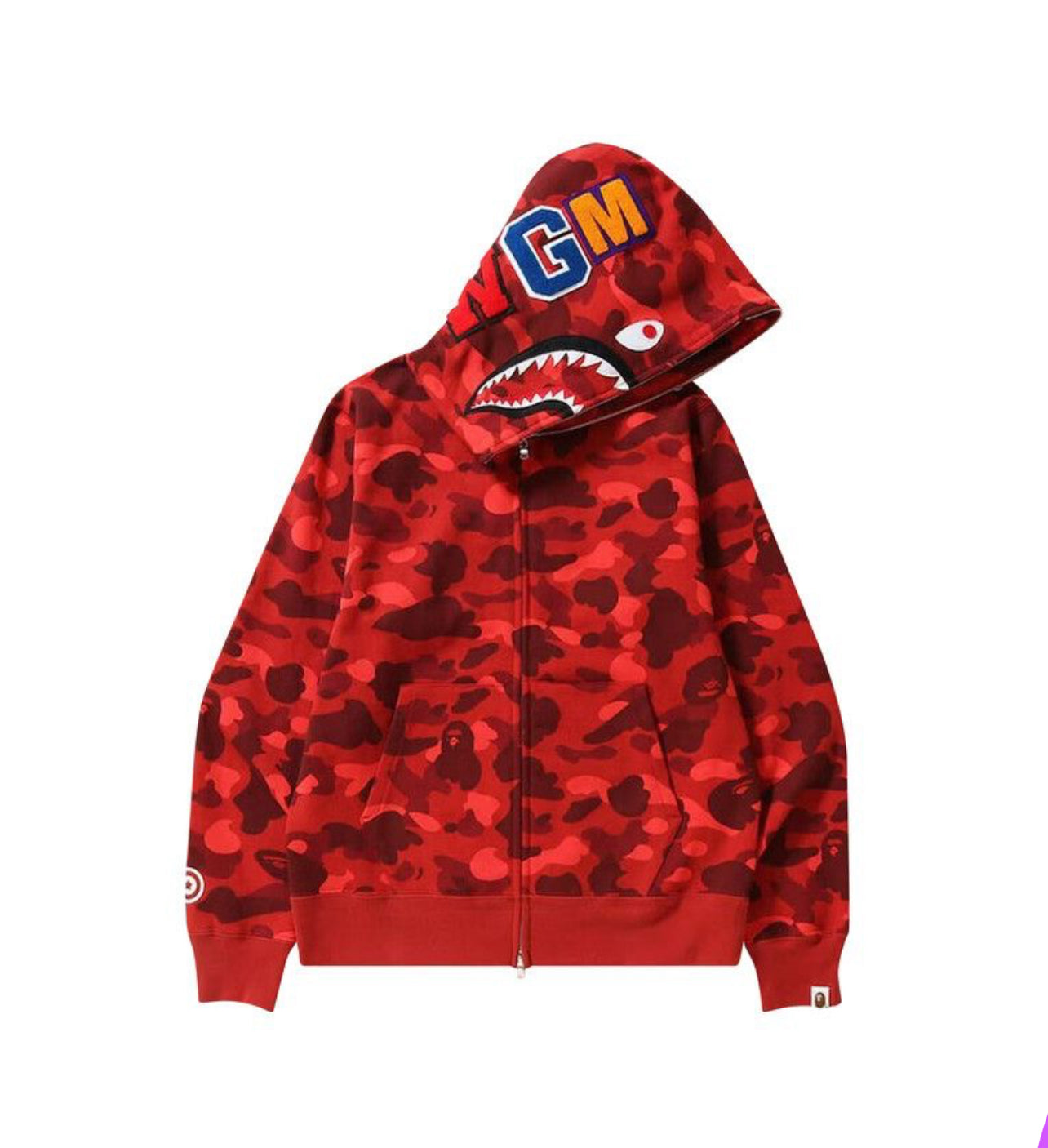 Bape Color Camo Shark Full Zip Hoodie