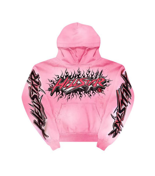 Hellstar Brainwashed Without Brain Hoodie Pink
