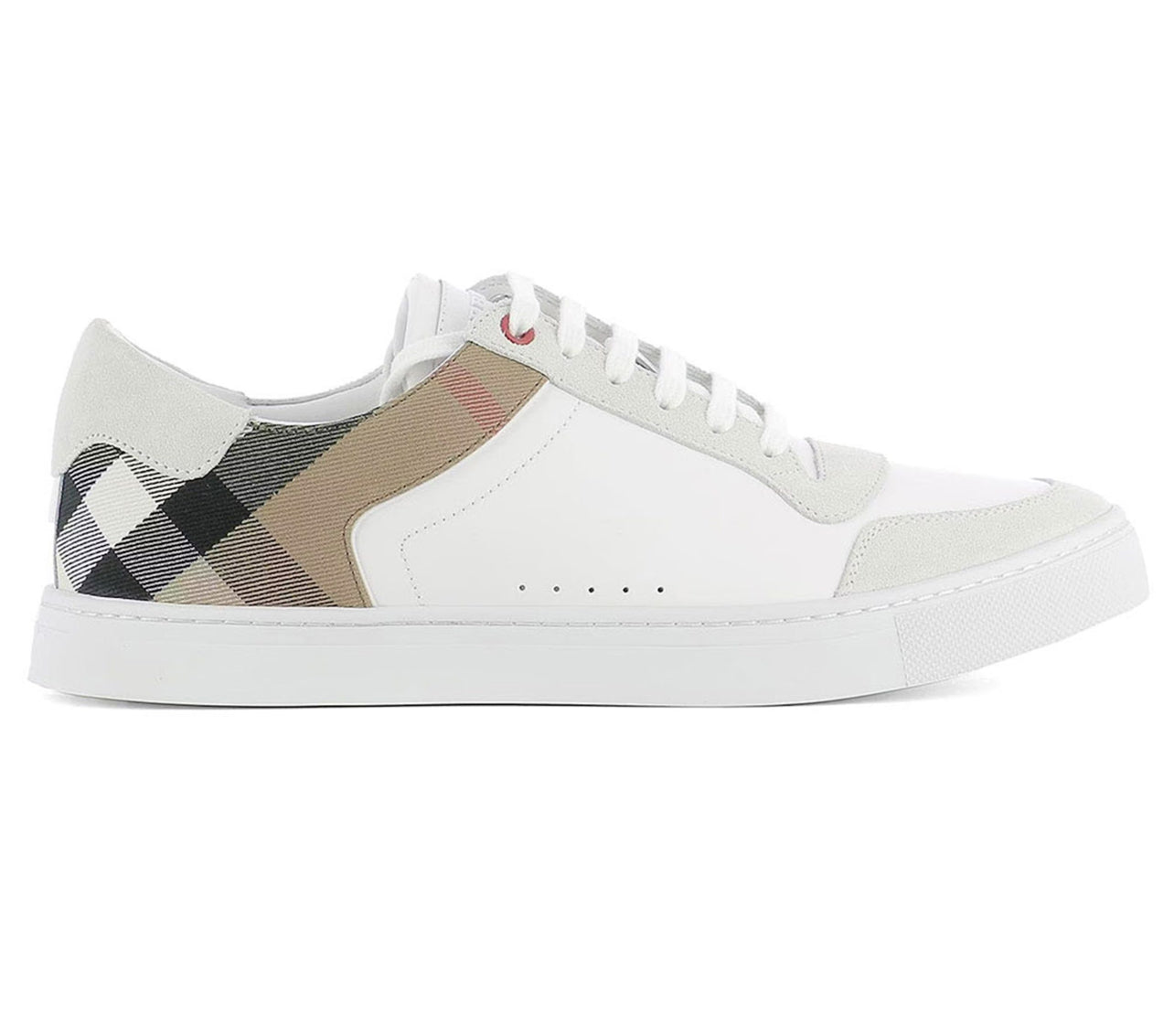 Burberry Leather, Suede and Check Sneakers