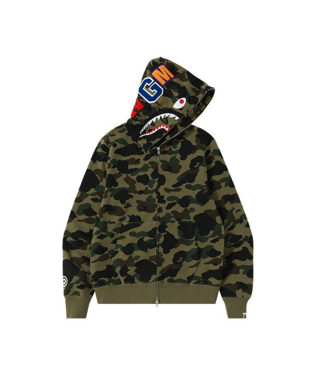 Bape ABC Camo Shark Zip Hoodie