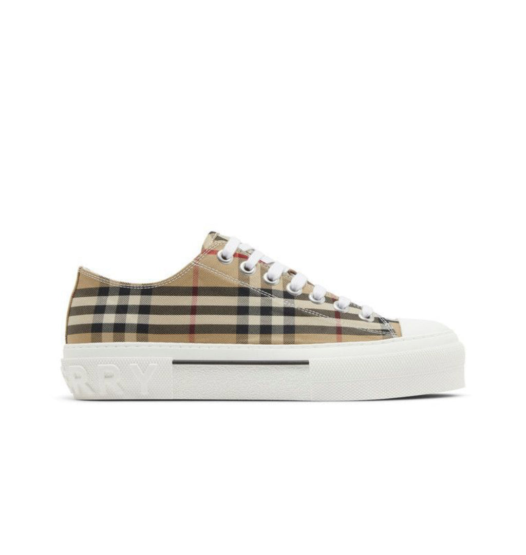 Burberry Check Cotton Sneakers Archive Beige